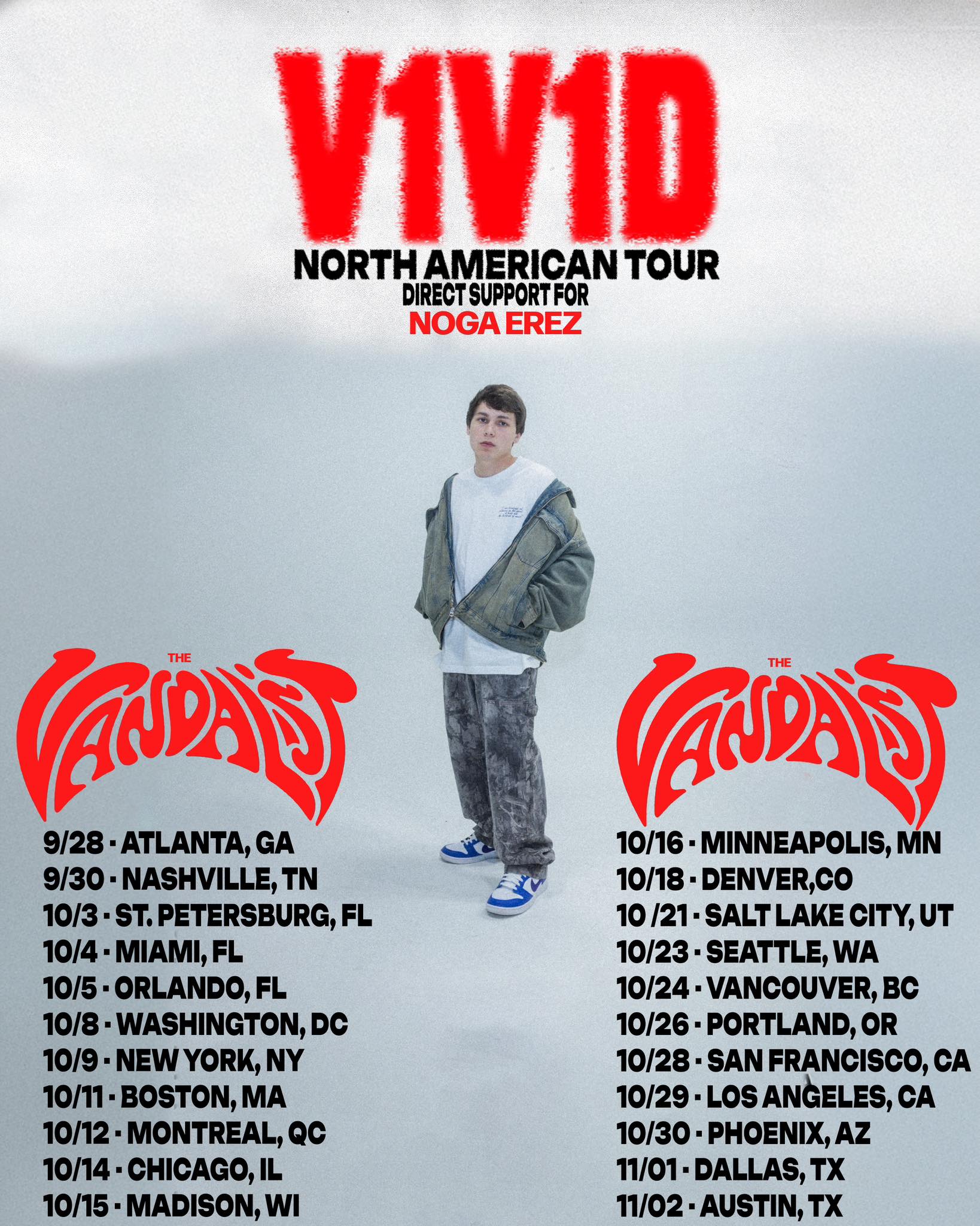 V1v1d The Vandalist Tour Poster